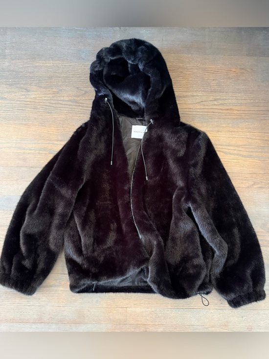 Rebecca Minkoff Jackets & Blazers - Rebecca Minkoff Faux Fur Hooded Jacket - Black
